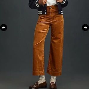 Anthropologie Maeve Colette Corduroy Pants in Camel Brown